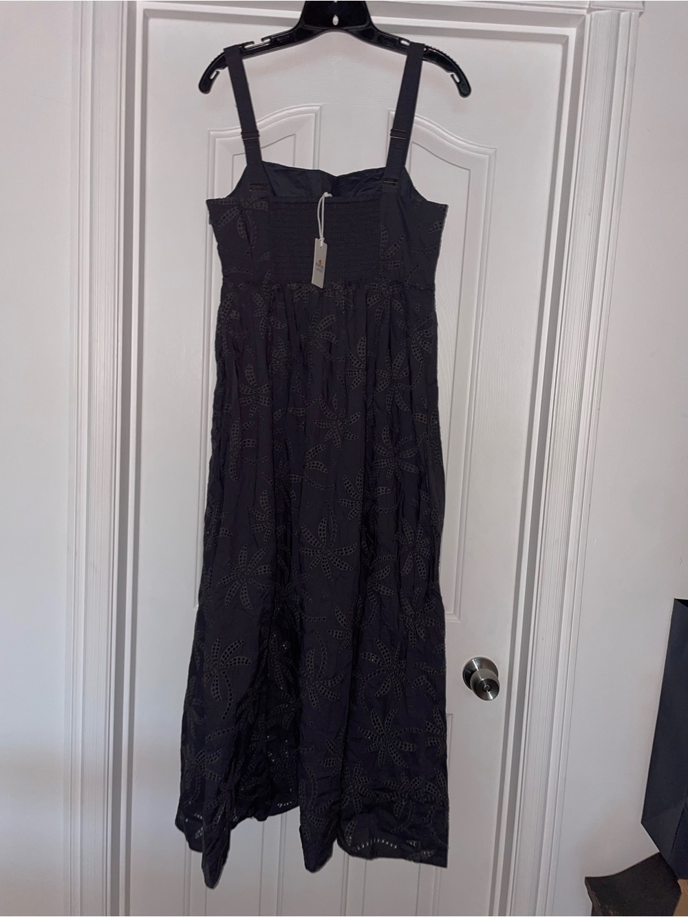 Marine Layer Rosette Eyelet Sleeveless Maxi Dress In Indigo Sz Medium NWT $218 - Picture 9 of 12